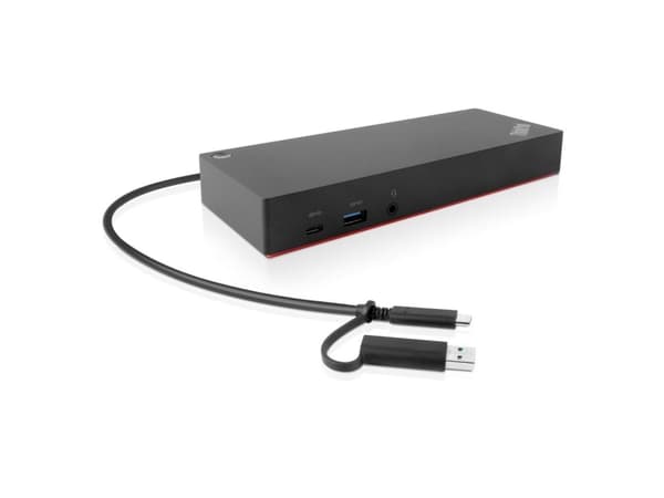 Lenovo ThinkPad Hybrid USB-C with USB-A Dock, Langallinen, USB 3.2 Gen 2 (3.1 Gen 2) Type-C, 3,5 mm, 10,100,1000 Mbit/s, Musta, Lenovo