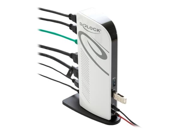 Delock USB Docking Station Dual HDMI Full-HD - Dockningsstation - USB 3.2 Gen1 - 2 x HDMI - 1GbE