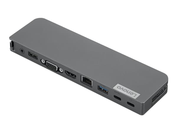 Lenovo 40AU0065UK, Langallinen, USB 3.2 Gen 1 (3.1 Gen 1) Type-C, 3,5 mm, 10,100,1000 Mbit/s, Musta, AC