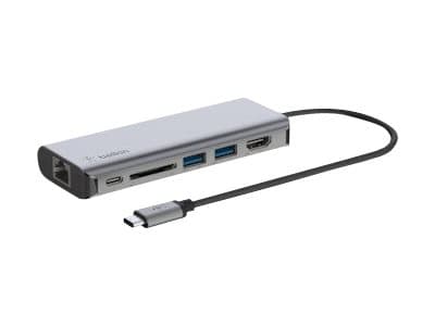 Belkin CONNECT USB-C 6-in-1 Multiport Adapter - Dockningsstation - USB-C - HDMI - 1GbE