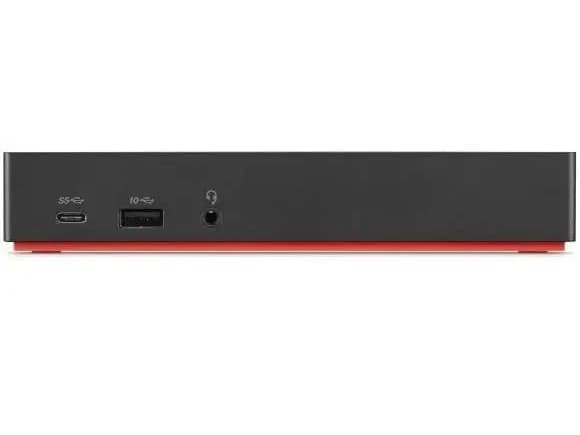 Lenovo 40AS0090SA, Langallinen, USB 3.2 Gen 1 (3.1 Gen 1) Type-C, 3,5 mm, 10,100,1000 Mbit/s, Musta, 10 Gbit/s