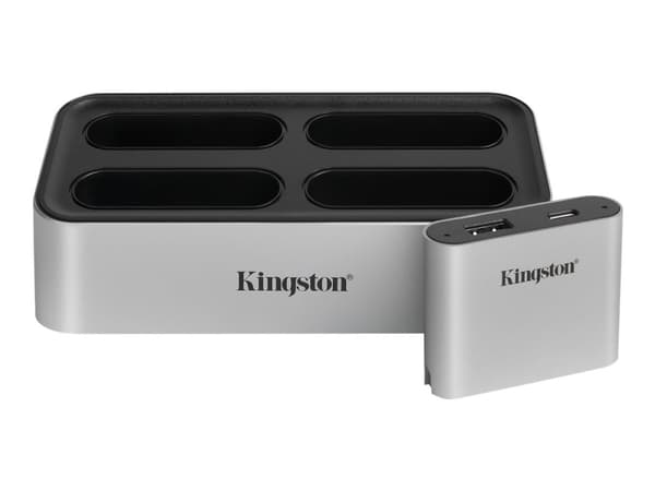 Kingston Technology Workflow Station, Langallinen, USB 3.2 Gen 2 (3.1 Gen 2) Type-C, Musta, Hopea, Kiina, DC, Windows 10, Windows 10 Education, Windo