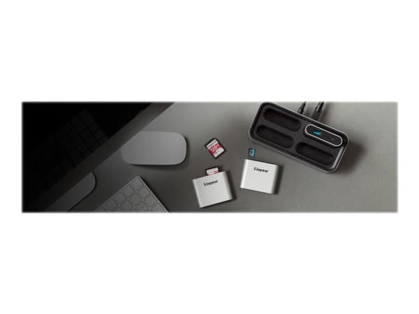 Kingston Technology Workflow Station, Langallinen, USB 3.2 Gen 2 (3.1 Gen 2) Type-C, Musta, Hopea, Kiina, DC, Windows 10, Windows 10 Education, Windo