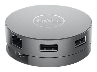 Dell Mobile Adapter DA310 - Dockningsstation - USB-C - VGA, DP, HDMI, USB-C - 1GbE - med 3 års grundläggande maskinvarugaranti