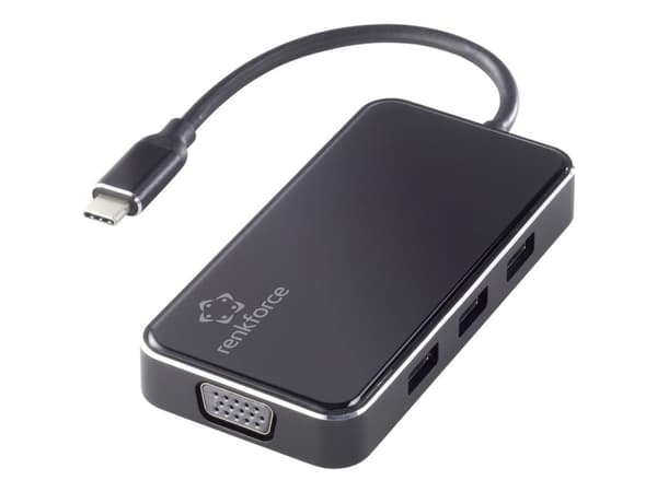 Renkforce USB-C® Notebook telakointiasema RF-HUB-230 Sopii tuotemerkkeihin: universaali USB-C® Power Delivery