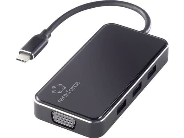 Renkforce USB-C® Notebook telakointiasema RF-HUB-230 Sopii tuotemerkkeihin: universaali USB-C® Power Delivery
