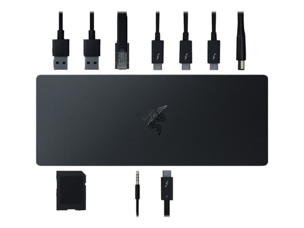 Razer Thunderbolt 4 Dock, USB 3.2 Gen 2 (3.1 Gen 2) Type-C, Musta, SD, 8K Ultra HD, 3.5mm, RJ-45, USB 3.2 Gen 2 (3.1 Gen 2) Type-A, USB 3.2 Gen 2 (3.
