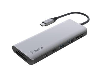 Belkin CONNECT USB-C 7-in-1 Multiport Adapter - Telakointiasema - USB-C - HDMI