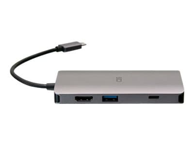 C2G USB-C® Mini Dock with HDMI, 2x USB-A, Ethernet, SD Card Reader, and USB-C Power Delivery up to 100W - 4K 30Hz - Dockningsstation - USB-C / Thunde