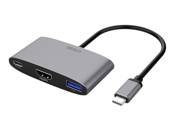 DELTACO USBC-HDMI22 - Telakointiasema - USB-C - HDMI