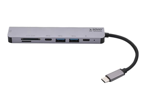 SAVIO AK-47 - Dockningsstation - USB-C - HDMI