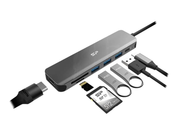 Silicon Power Boost SU20 - Telakointiasema - USB-C 3.2 Gen 1 - HDMI