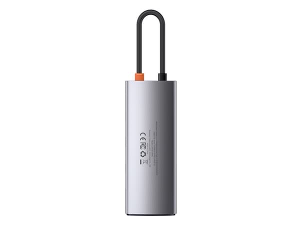 Baseus Metal Gleam, USB 3.2 Gen 1 (3.1 Gen 1) Type-C, 100 W, 10,100,1000 Mbit/s, Grå, 4K Ultra HD, 30 hz
