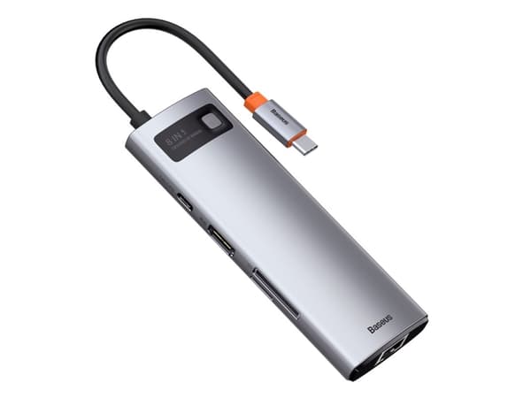 Baseus Baseus Metal Gleam HUB 8in1 USB-C HDMI Ethernet RJ45 microSD/SD CAHUB-CV0G