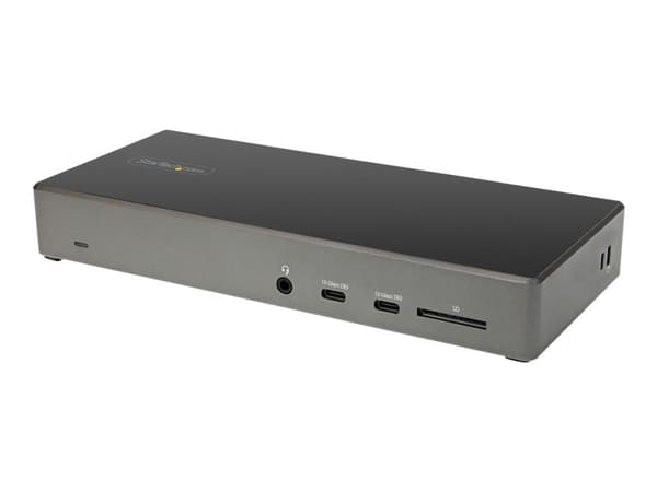 StarTech.com USB C-dockningsstation - USB Type-C dockningsstation för tre 4K-skärmar - 100 W strömförsörjning - DP 1.4 alt-läge och DSC, 2x DisplayPo