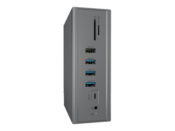ICY BOX IB-DK2262AC - Telakointiasema - USB-C - VGA, 2 x HDMI - GigE - 65 wattia - Europa - Suomi