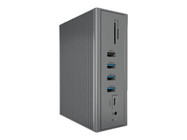 ICY BOX IB-DK2262AC - Telakointiasema - USB-C - VGA, 2 x HDMI - GigE - 65 wattia - Europa - Suomi