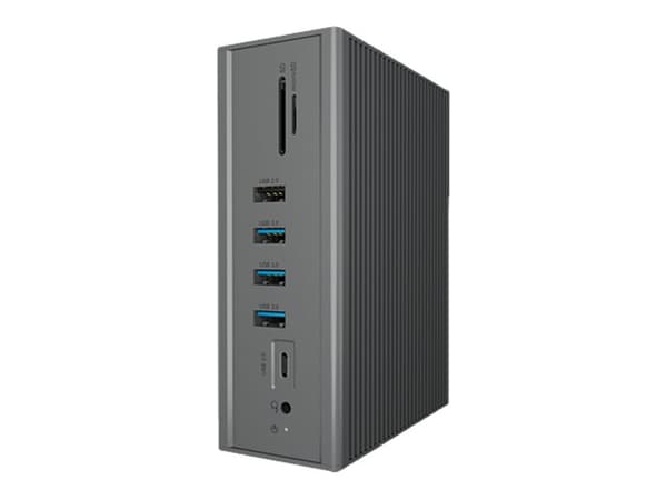 ICY BOX IB-DK2262AC - Telakointiasema - USB-C - VGA, 2 x HDMI - GigE - 65 wattia - Europa - Suomi