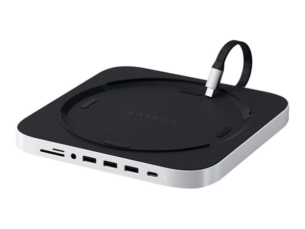 Satechi ST-ABHFS, USB 2.0 Type-C, Musta, Hopea, MicroSD (TransFlash), 3.5mm, HDMI, RJ-45, USB 2.0, USB Type-C, 197 mm, 197 mm