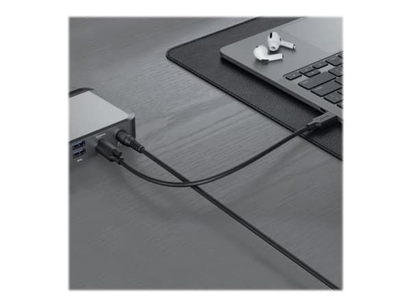 ALOGIC DX3, Langallinen, USB 3.2 Gen 1 (3.1 Gen 1) Type-C, 100 W, 3,5 mm, 1000 Mbit/s, Musta, Harmaa