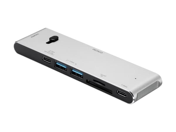 DELTACO - Dockningsstation - USB-C x 2 - HDMI