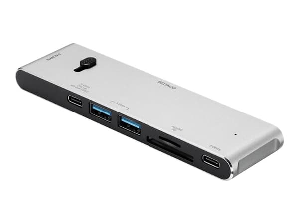 DELTACO - Dockningsstation - USB-C x 2 - HDMI