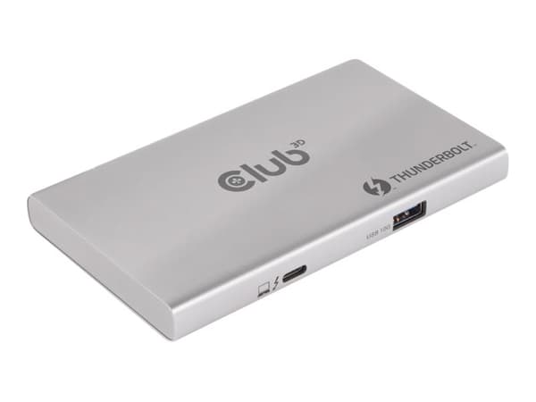 Club 3D Thunderbolt 4 Portable 5-in-1 Hub with Smart Power - Dokkingstasjon - Thunderbolt 4 - 100 watt