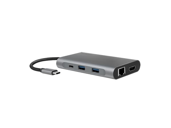 LogiLink UA0382, Kabel, USB 3.2 Gen 1 (3.1 Gen 1) Type-C, 100 W, 10,100,1000 Mbit/s, Silver, 5000 Gbit/s