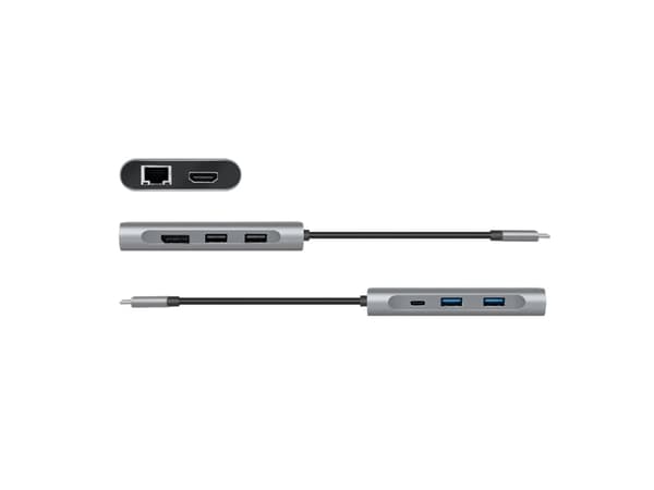 LogiLink UA0382, Kabel, USB 3.2 Gen 1 (3.1 Gen 1) Type-C, 100 W, 10,100,1000 Mbit/s, Silver, 5000 Gbit/s