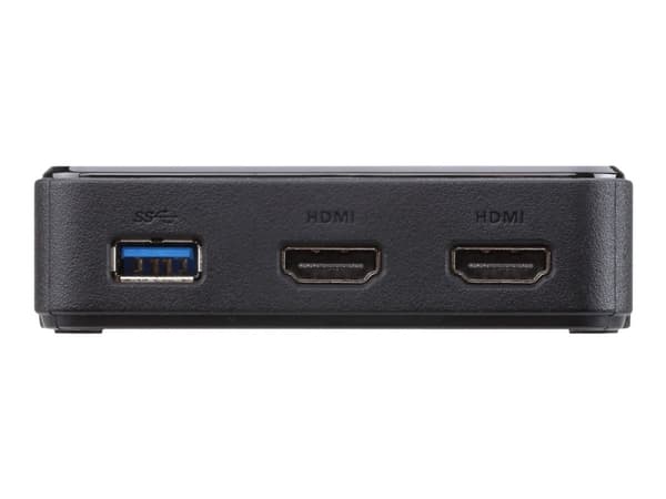 ATEN UH3233, Langallinen, USB 3.2 Gen 1 (3.1 Gen 1) Type-C, Musta, 4K Ultra HD, 3840 x 2160 pikseliä, Muovi