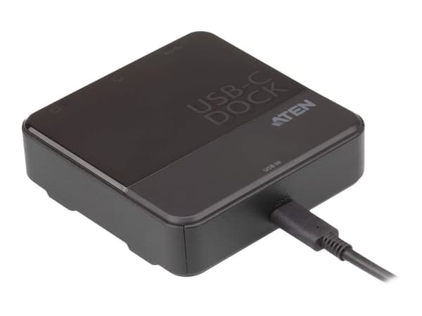 ATEN UH3233, Langallinen, USB 3.2 Gen 1 (3.1 Gen 1) Type-C, Musta, 4K Ultra HD, 3840 x 2160 pikseliä, Muovi