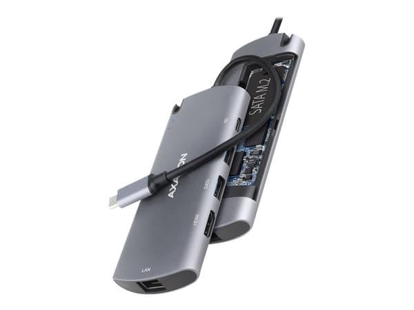AXAGON HMC-6M2 - Dokkingstasjon - USB-C 3.2 Gen 1 / Thunderbolt 3 - HDMI - 1GbE