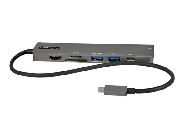StarTech.com DKT30CHSDPD1 kannettavien tietokoneiden telakka ja porttitoistin Langallinen USB 3.2 Gen 1 (3.1 Gen 1) Type-C Musta, Harmaa