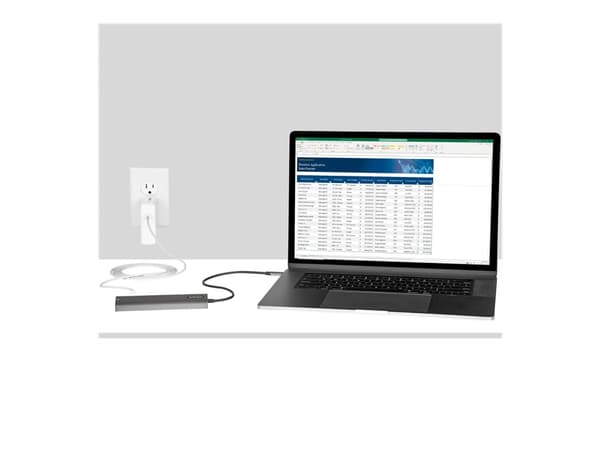 StarTech.com DKT30CHSDPD1 kannettavien tietokoneiden telakka ja porttitoistin Langallinen USB 3.2 Gen 1 (3.1 Gen 1) Type-C Musta, Harmaa