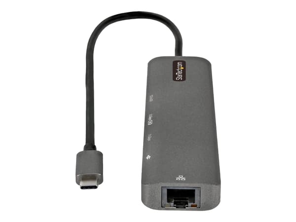 StarTech.com DKT30CHSDPD1 kannettavien tietokoneiden telakka ja porttitoistin Langallinen USB 3.2 Gen 1 (3.1 Gen 1) Type-C Musta, Harmaa