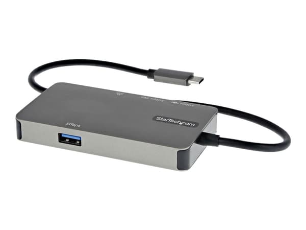 StarTech.com DKT30CHVPD2, USB 3.2 Gen 1 (3.1 Gen 1) Type-C, 100 W, 10,100,1000 Mbit/s, Musta, Harmaa, HDMI, RJ-45, USB 3.2 Gen 1 (3.1 Gen 1) Type-A,