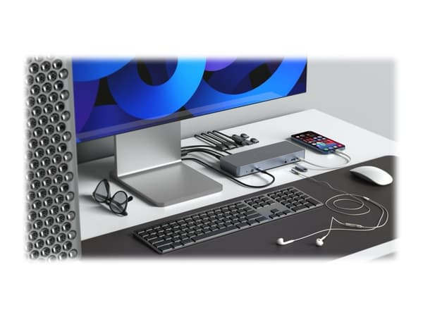 HYPER HD-GD1000-EU, Telakointi, USB 3.2 Gen 1 (3.1 Gen 1) Type-C, 65 W, 3,5 mm, Hopea, 10 Gbit/s