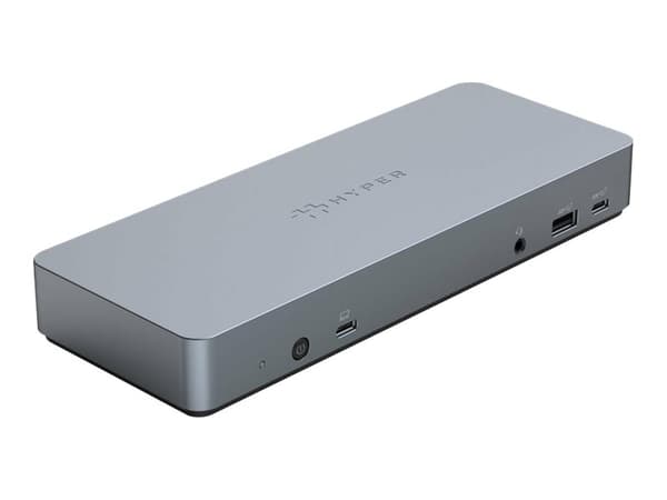 HYPER HD-GD1000-EU, Telakointi, USB 3.2 Gen 1 (3.1 Gen 1) Type-C, 65 W, 3,5 mm, Hopea, 10 Gbit/s