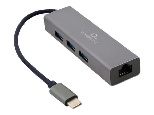 Cablexpert A-CMU3-LAN-01 - Hub - 3 x USB 3.1 Gen 1 + 1 x 10/100/1000 - stasjonær