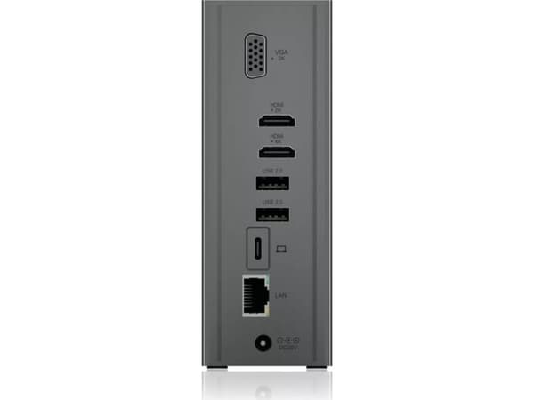 ICY BOX IB-DK2262AC, langallinen, USB 3.2 Gen 1 (3.1 Gen 1) Type-C, 55 W, 10 100 1000 Mbit/s, antrasiitti, MicroSD (TransFlash), SD