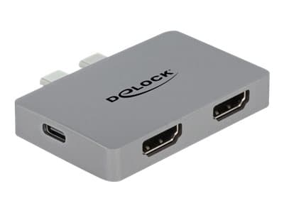 Delock - Dockningsstation - USB-C / Thunderbolt 3 - 2 x HDMI
