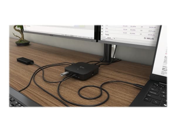 i-Tec - Telakointiasema - USB-C 3.1 Gen 2 / Thunderbolt 3 - HDMI, DP - GigE - 112 Watt - med i-Tec Universal Charger 112 W - Europa - Suomi