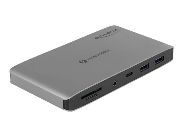 Delock - Dockningsstation - Thunderbolt 3 - 2 x DP - 1GbE