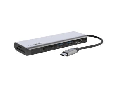 Belkin CONNECT USB-C 7-in-1 Multiport Adapter - Telakointiasema - USB-C - HDMI