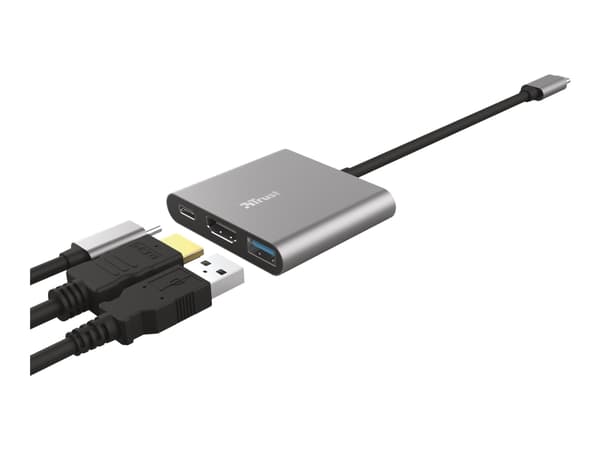Trust Dalyx USB 3.2 Gen 1 (3.1 Gen 1) Type-C 5 Mbit/s Gjuten aluminium, Svart