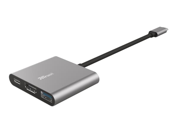 Trust Dalyx USB 3.2 Gen 1 (3.1 Gen 1) Type-C 5 Mbit/s Gjuten aluminium, Svart