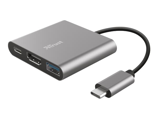 Trust Dalyx USB 3.2 Gen 1 (3.1 Gen 1) Type-C 5 Mbit/s Gjuten aluminium, Svart
