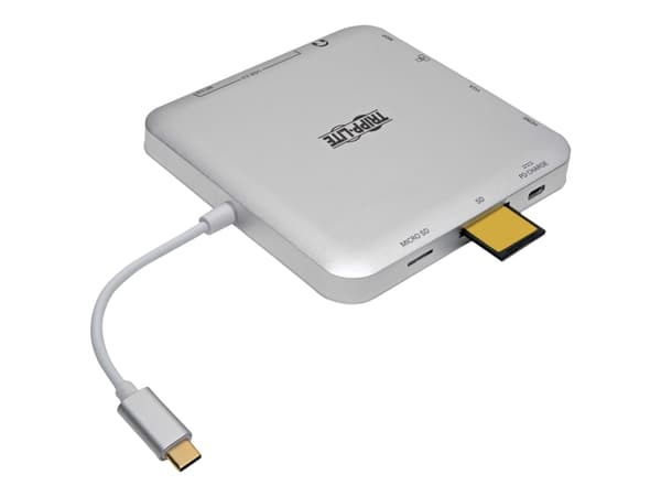 Tripp Lite USB-C Dock Dual Display U442-DOCK2-S 4K HDMI/mDP,VGA,USB 3.2 Gen 1,USB-A/C Hub,GbE,60W PD Charging