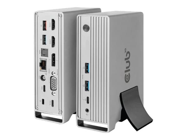Club 3D - Dokkingstasjon - USB-C - VGA, 2 x HDMI, DP - 1GbE - 120 watt
