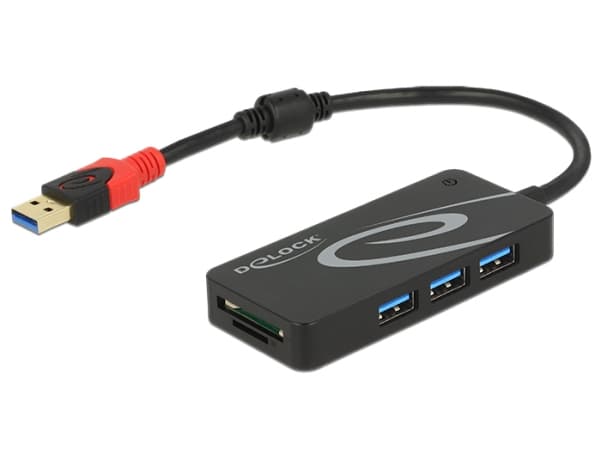 Tragant 62899, USB 3.2 Gen 1 (3.1 Gen 1) Typ-A, Svart, MMC, MMC Mobile, MMCmicro, MicroSD (TransFlash), MicroSDHC, MicroSDXC, MiniSD, MiniSD, MiniSDH